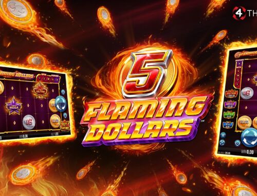 Heat up the reels in 5 Flaming Dollars by 4ThePlayer!