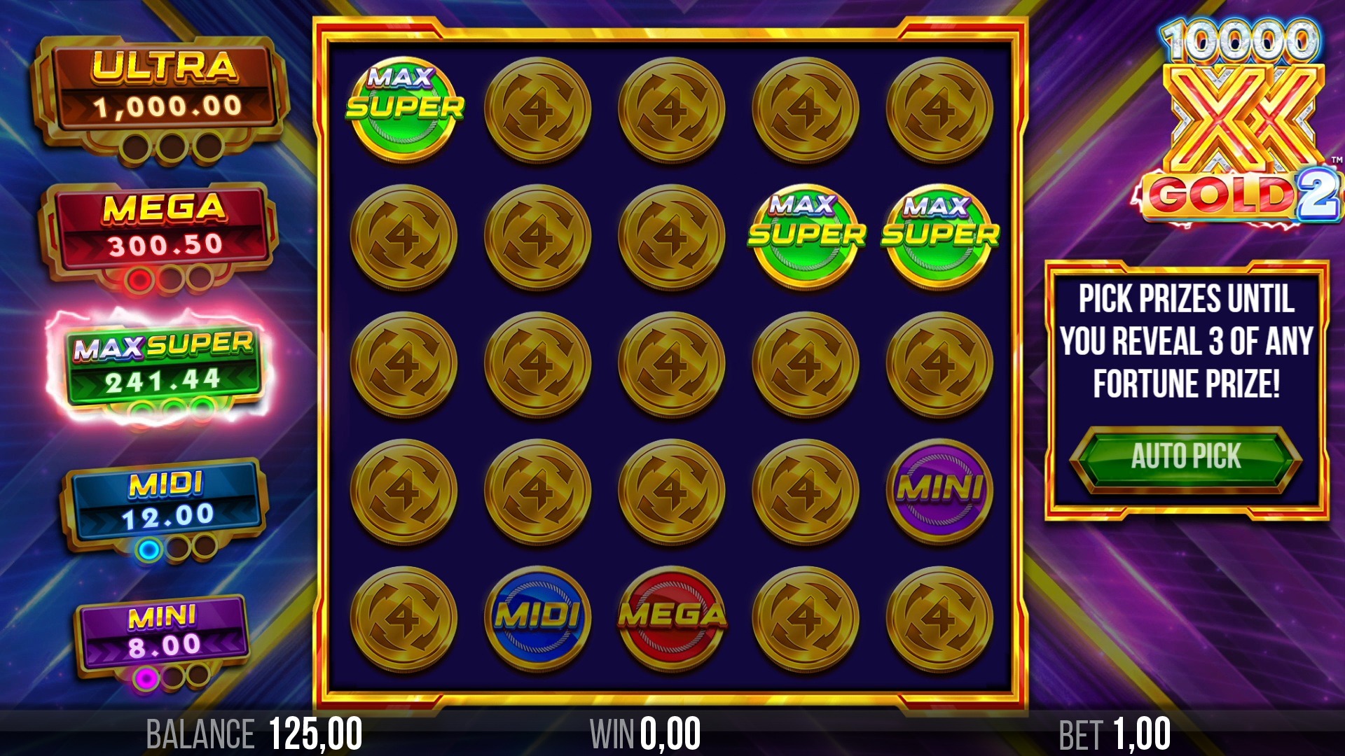 10000_X_Gold_2_Fortunes_Pick_Max_Boost_Screenshot 10,000 X Gold 2 Max Boost Screenshot