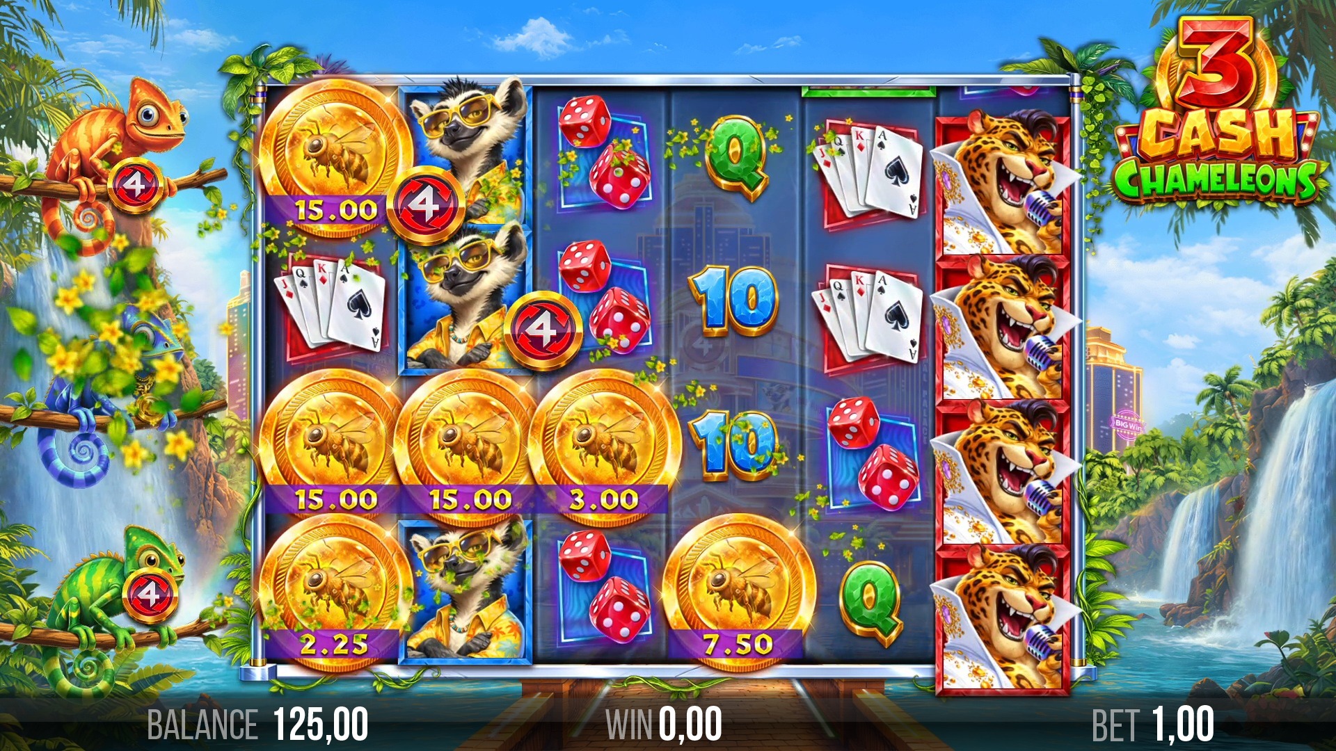 3_Cash_Chameleon_Boosting_Fortunes_Screenshot 3 Cash Chameleons Chameleons Pots Screenshot