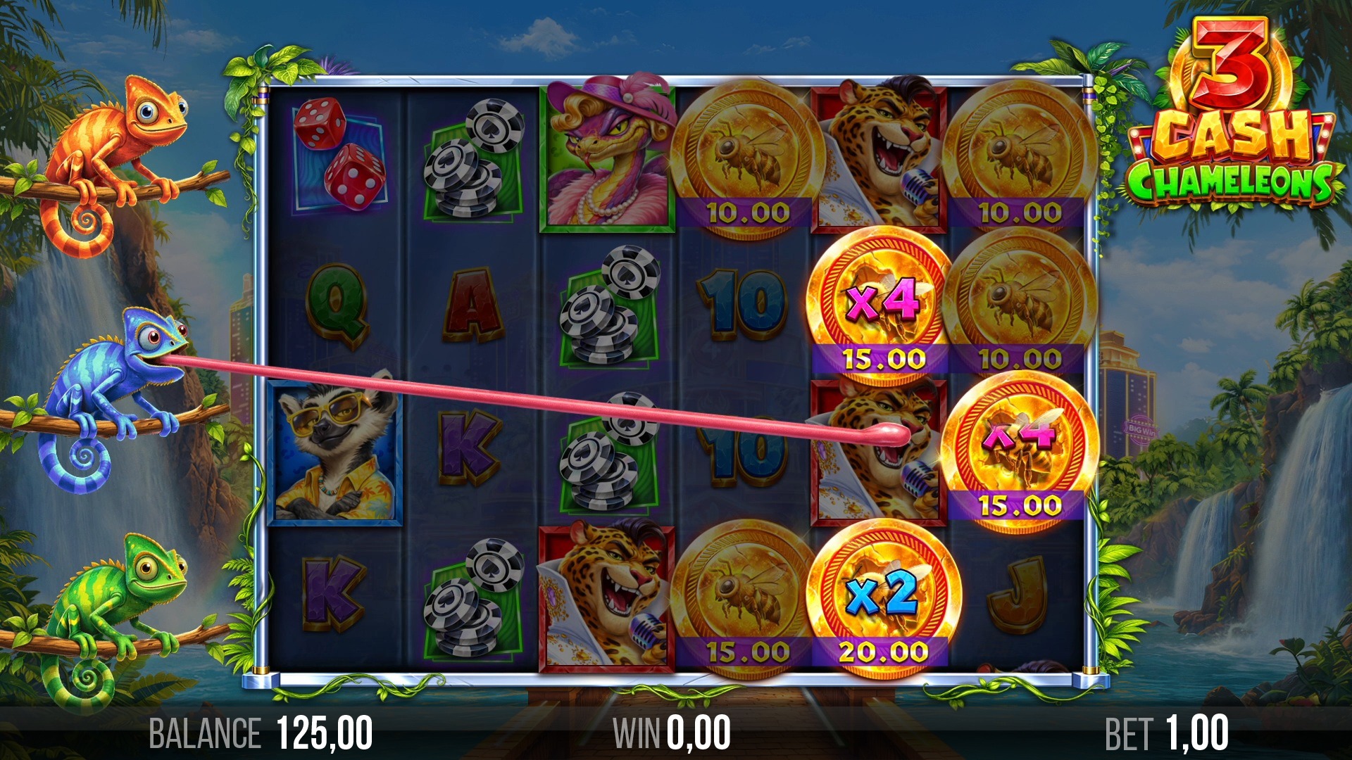 3_Cash_Chameleon_Cash_Coin_Lick_Screenshot 3 Cash Chameleons Chameleons Multipliers Screenshot
