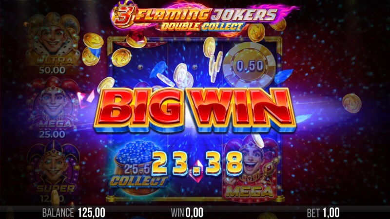 3_Flaming_Jokers_Double_Collect_Big_Win_Screenshot 3 Flaming Jokers Big Prize Spins Screenshot
