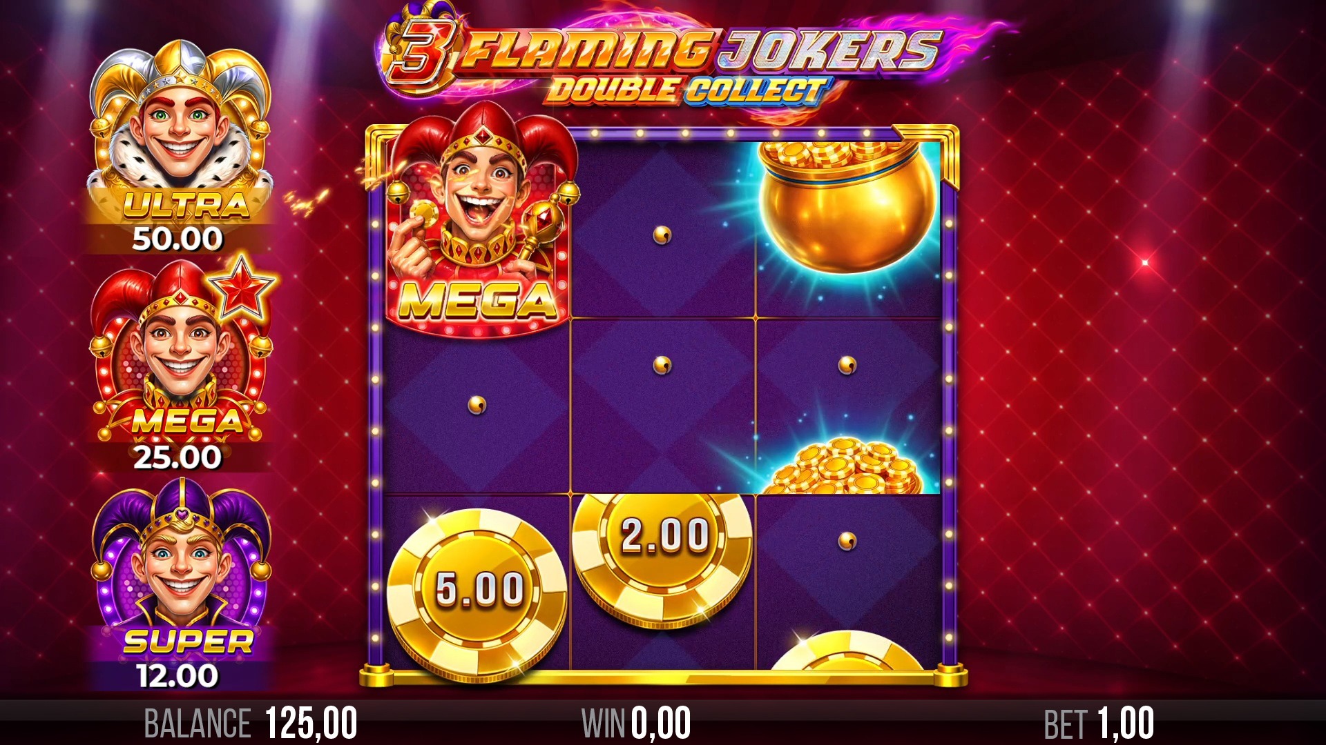 3_Flaming_Jokers_Double_Collect_Pot_Trigger_Screenshot 3 Flaming Jokers Big Prize Pots Screenshot