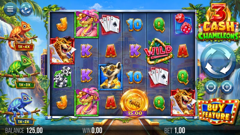 Main_Game_Landscape 3 Cash Chameleons Chameleons Multipliers Screenshot
